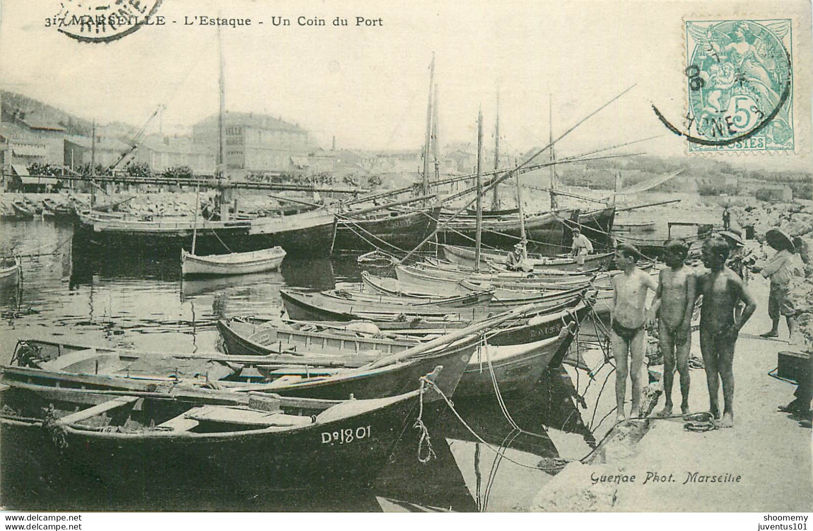 CPA Marseille-L'Estaque-Un Coin Du Port-317-Timbre      L1771 - Vieux Port, Saint Victor, Le Panier