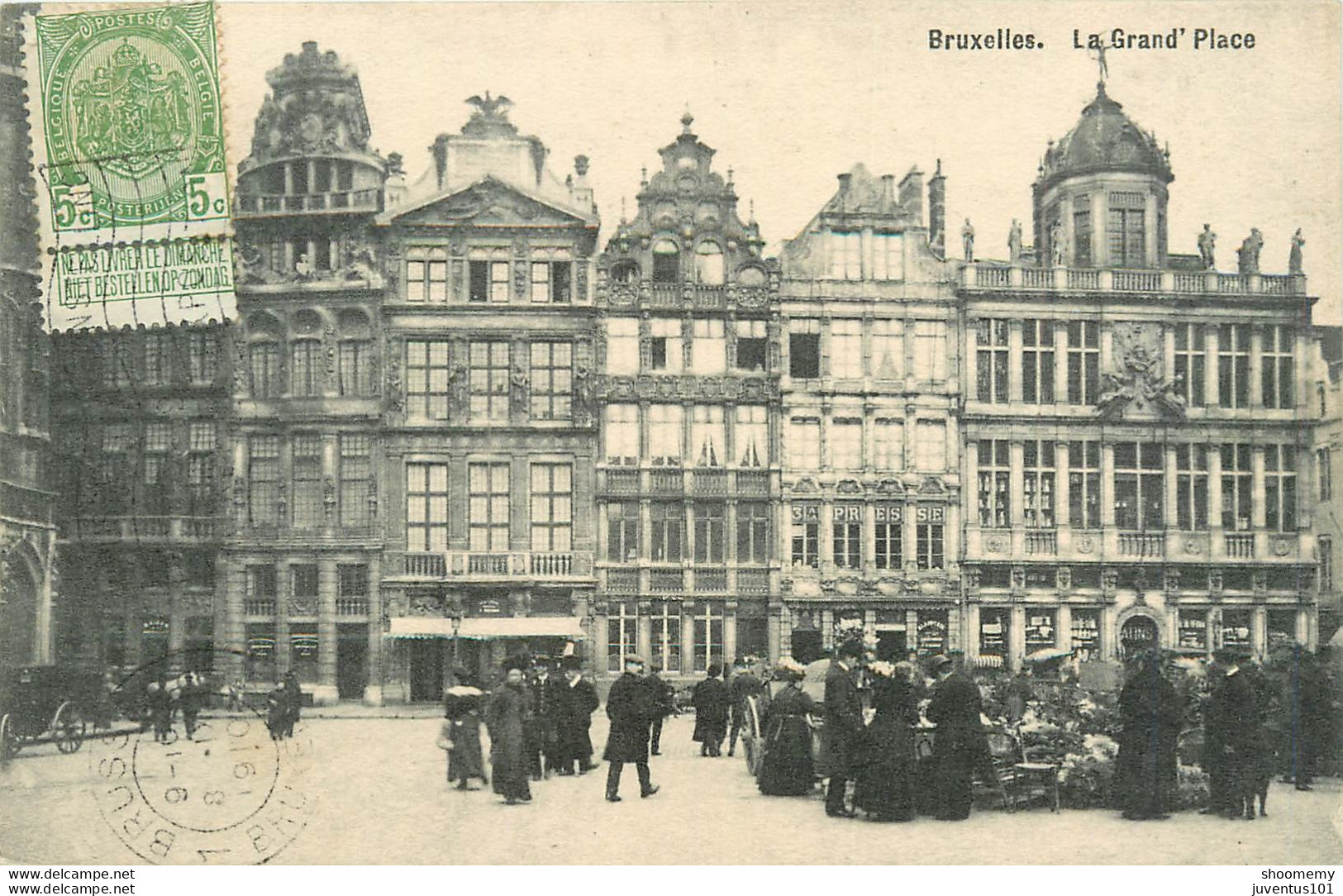 CPA Bruxelles-La Grand'place-Timbre     L1119 - Places, Squares