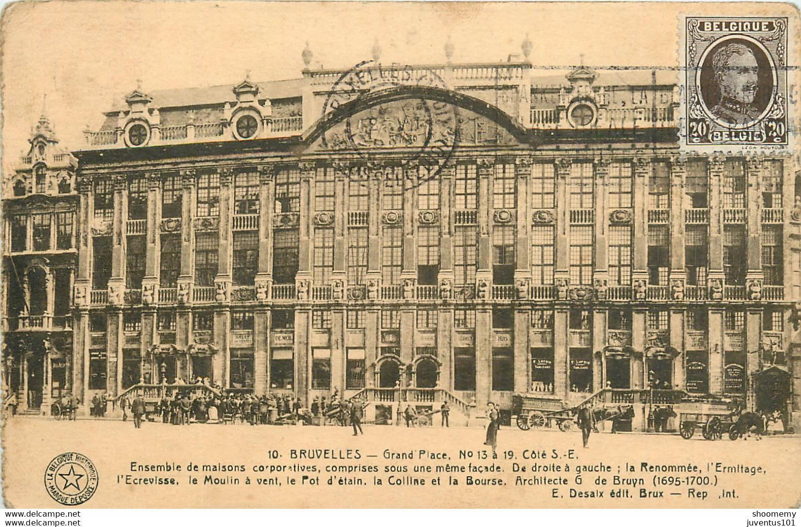 CPA Bruxelles-La Grand'place-Timbre     L1119 - Places, Squares