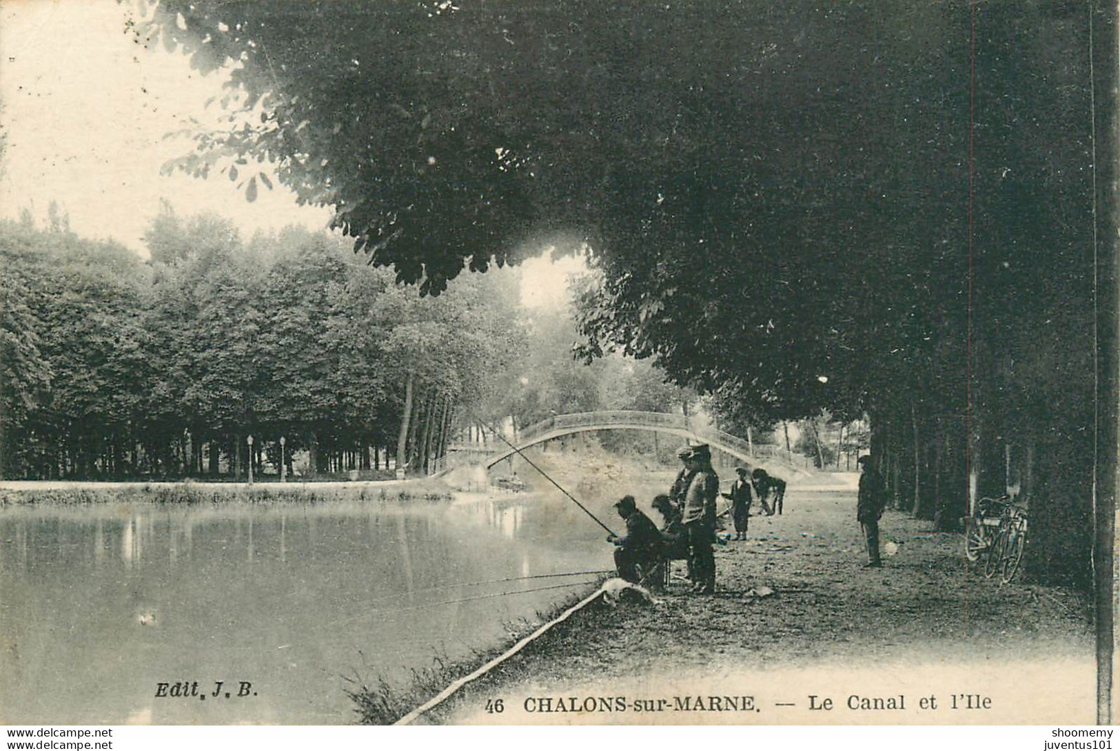CPA Châlons Sur Marne-Le Canal Et L'Ile-Timbre      L1402 - Châlons-sur-Marne