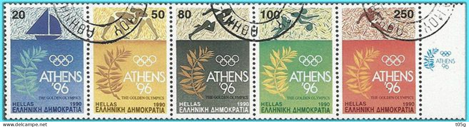 GREECE- GRECE- HELLAS 1990:  Se Tenant compl. Set Used - Neufs