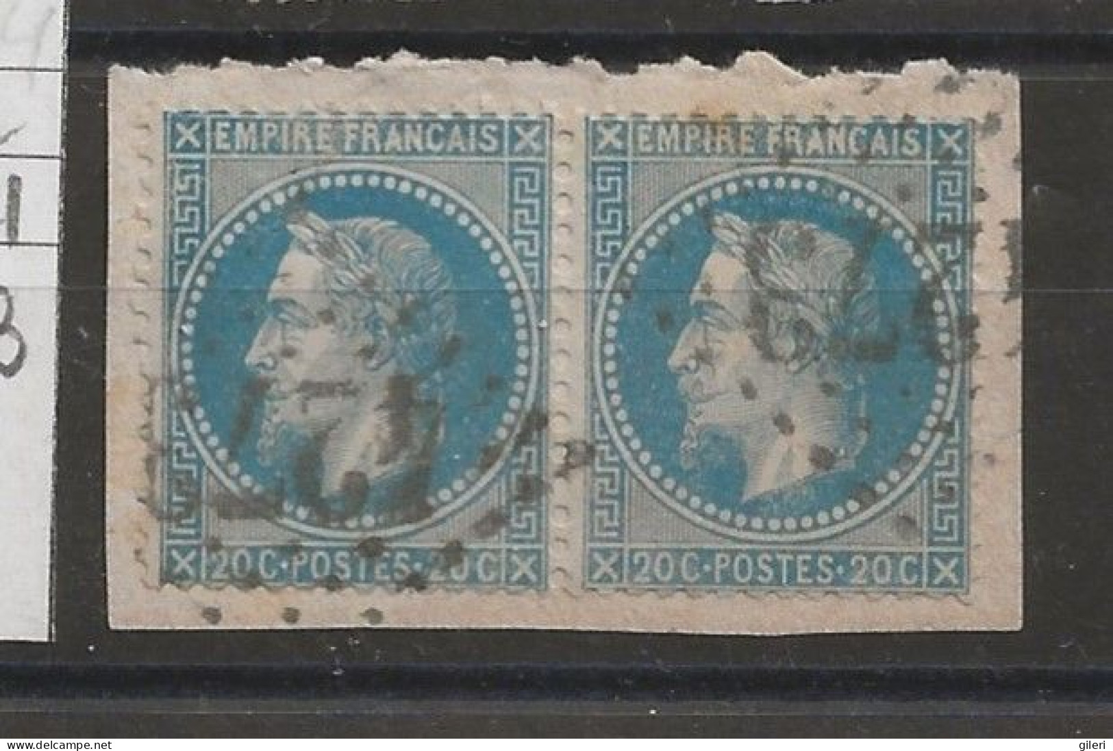 N 29B Ob Gc4273 En Paire - 1863-1870 Napoléon III Con Laureles