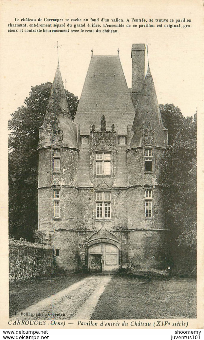CPA Château De Carrouges-Pavillon D'entrée Du Château    L1459 - Carrouges
