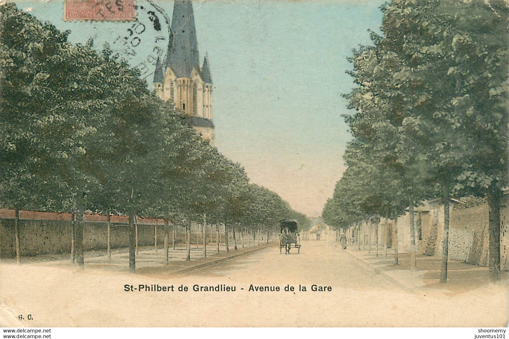 CPA St-Saint Philbert De Grand Lieu-Avenue De La Gare-Timbre    L1652 - Saint-Philbert-de-Grand-Lieu