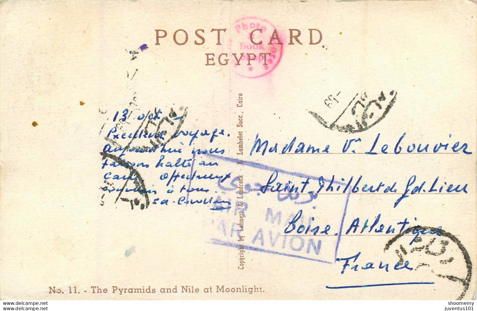 CPA Egypt-The Pyramids And Nile At Moonlight    L1652 - Autres & Non Classés