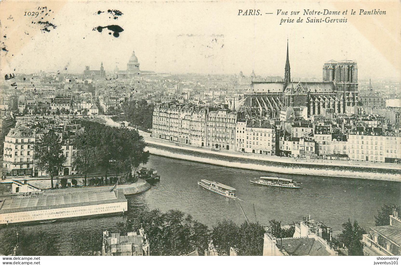 CPA Paris-Vue Sur Notre Dame-1029-Timbre    L1652 - Panorama's