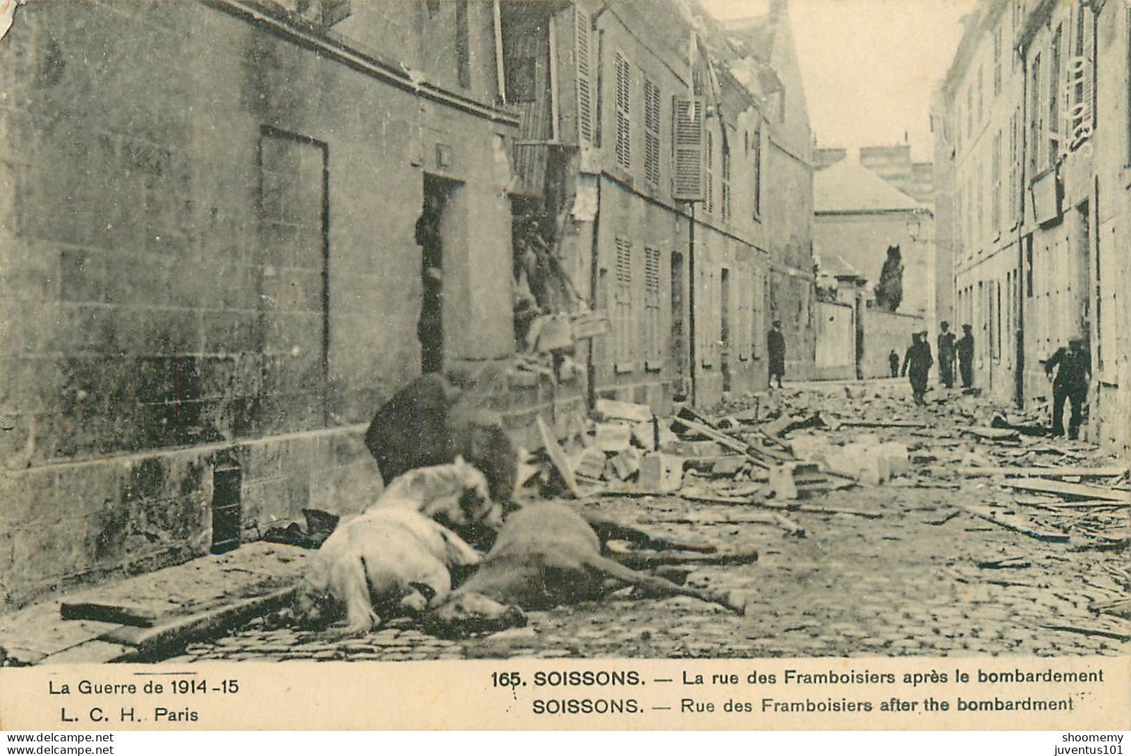 CPA Soissons-La Rue Des Framboisiers Après Le Bombardement       L2182 - Soissons