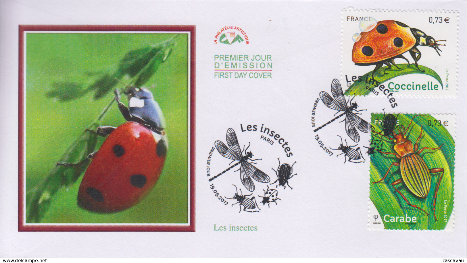 Enveloppe   FDC   1er   Jour    FRANCE    Les   INSECTES    2017 - 2010-2019