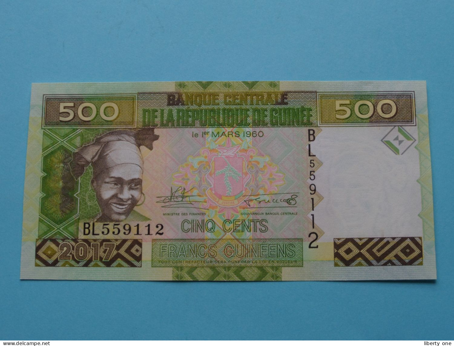 500 - Cinq Cents Francs Guinéens ( See / Voir Scans ) GUINEE - 2017 ( Circulated ) UNC ! - Guinée