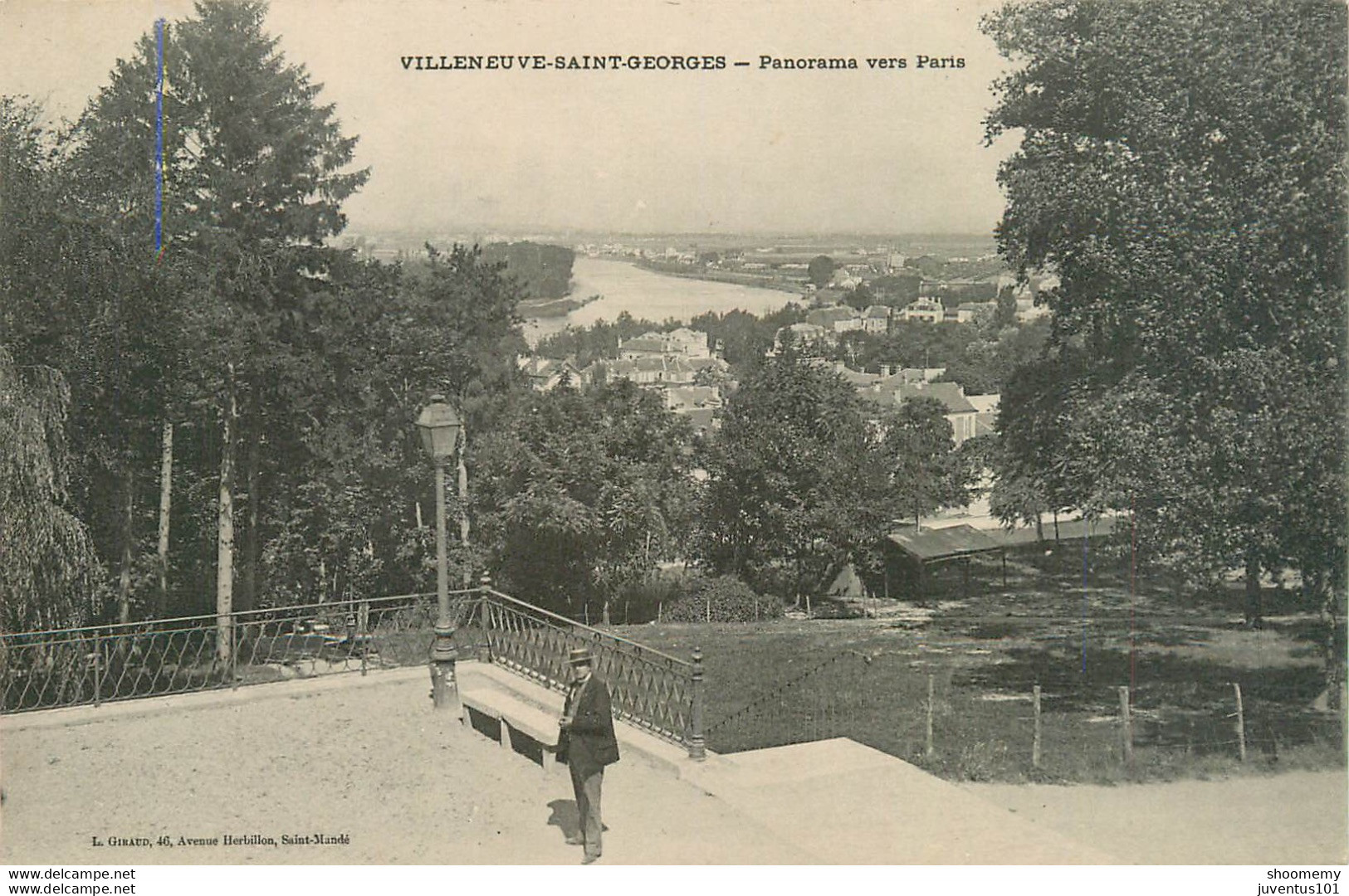 CPA Villeneuve Saint Georges-Panorama Vers Paris-Timbre      L2120 - Villeneuve Saint Georges