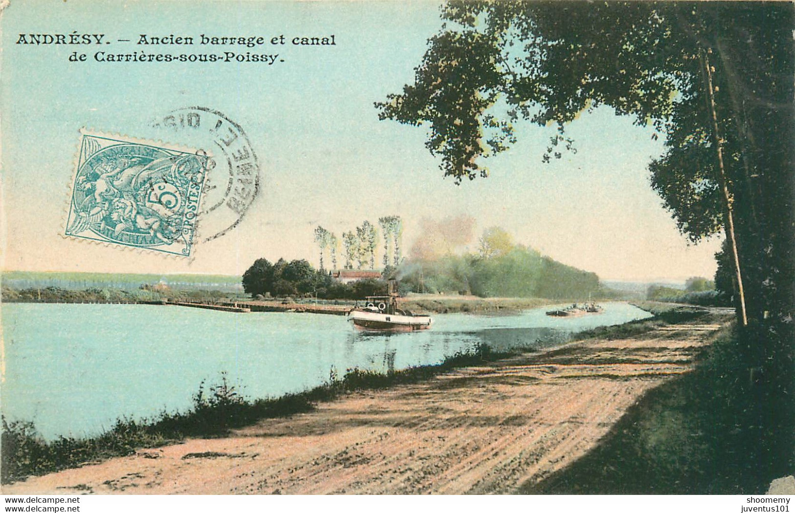 CPA Andrésy-Ancien Barrage Et Canal De Carrières Sous Poissy-Timbre      L1946 - Andresy