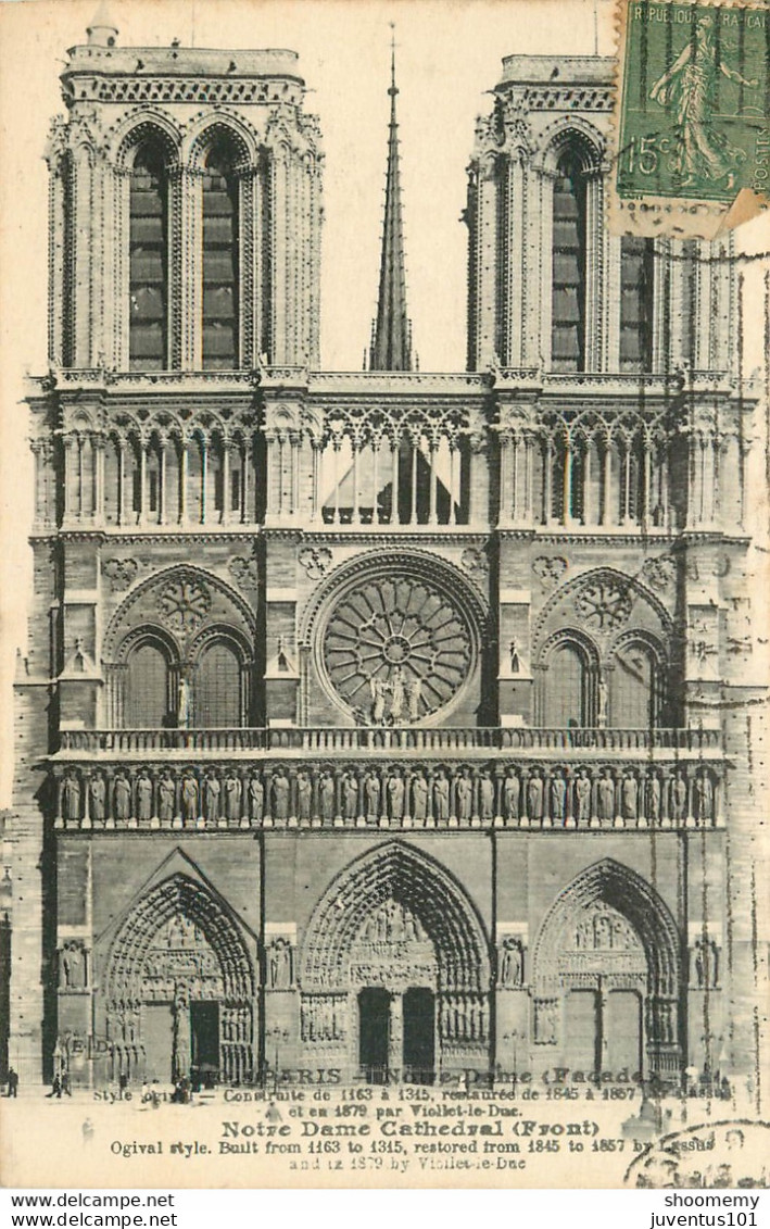 CPA Paris-Notre Dame-Timbre          L1677 - Notre Dame De Paris