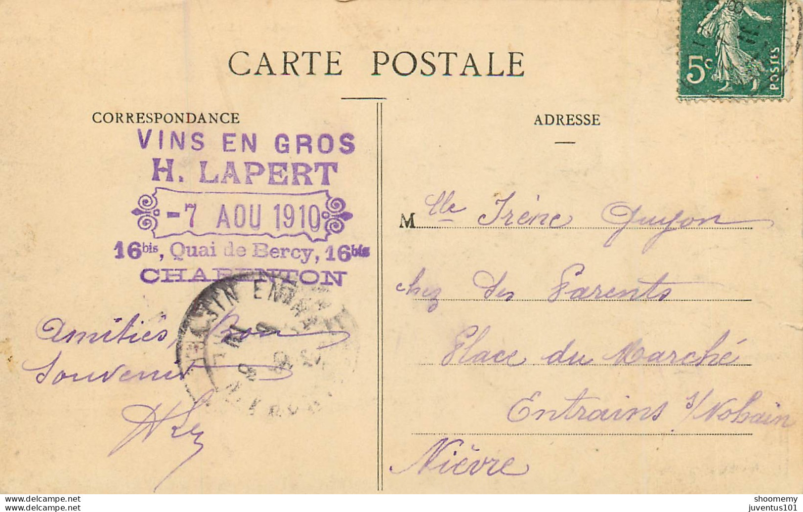 CPA Paris-La Crue De La Seine-Au Pont National-Timbre       L2244 - Paris Flood, 1910