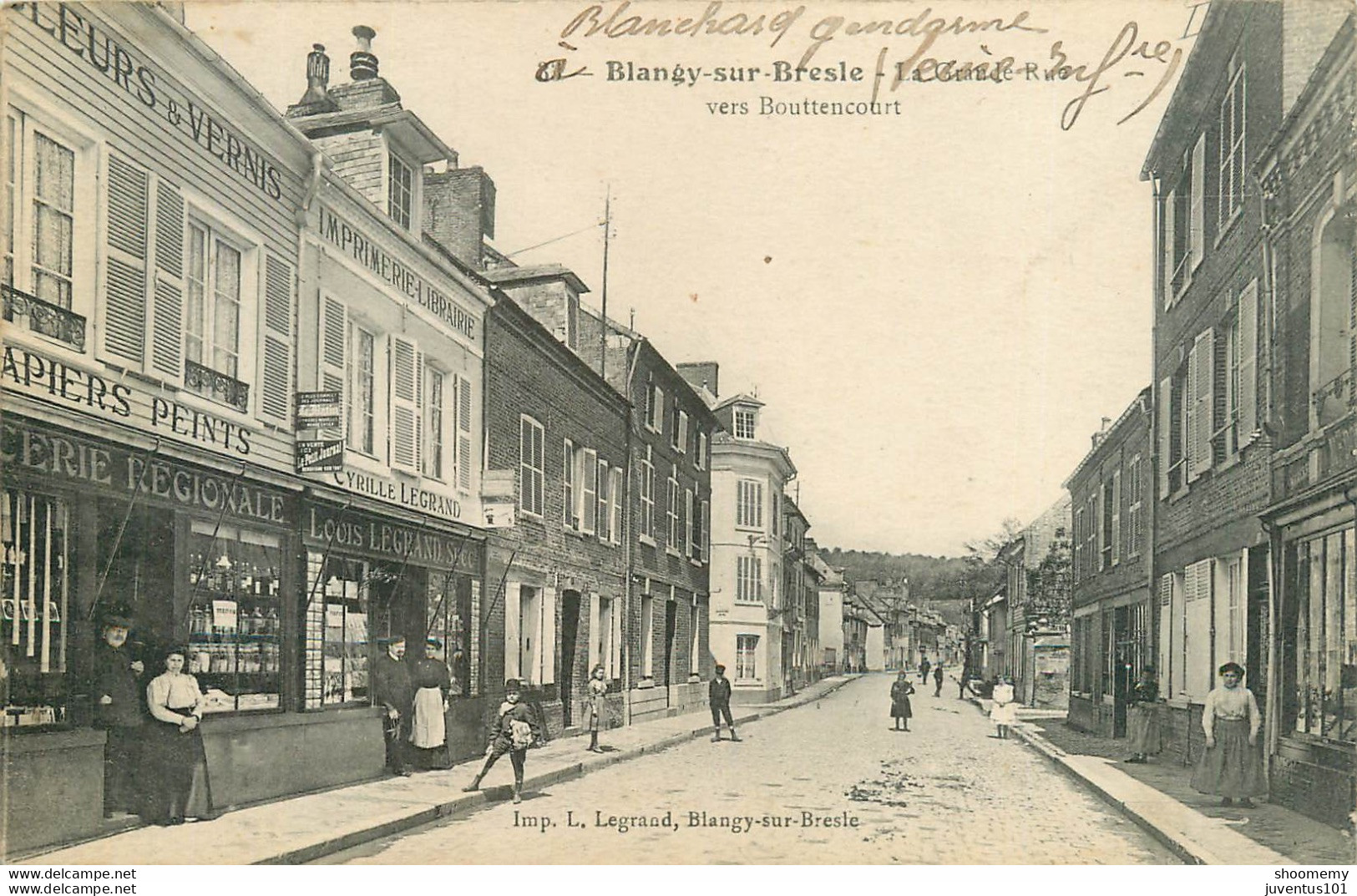 CPA Blangy Sur Bresle-La Grande Rue Vers Bouttencourt       L1281 - Blangy-sur-Bresle