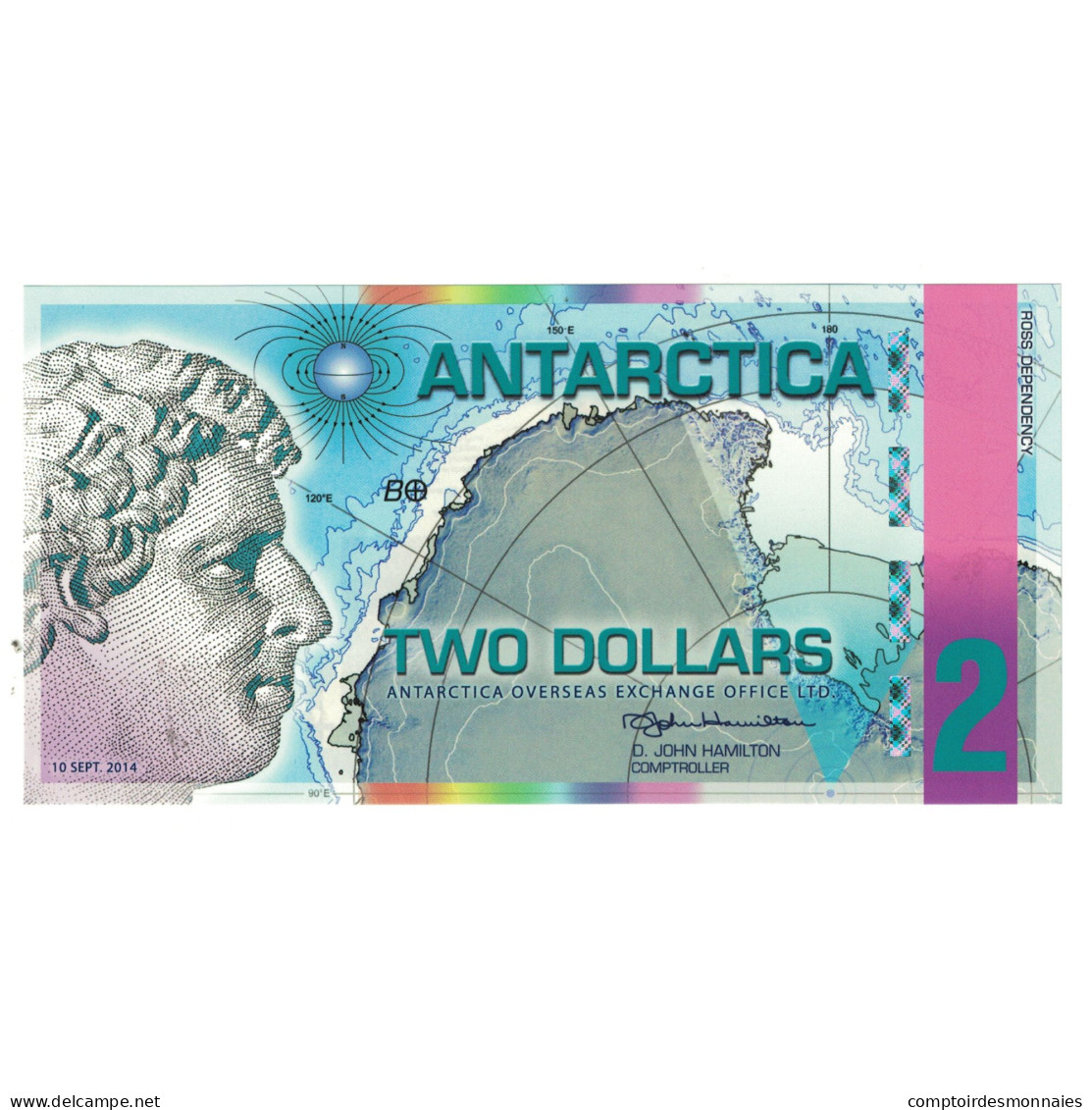 Billet, Antartique, 2 Dollars, 2014, 2014-09-10, NEUF - Altri – America