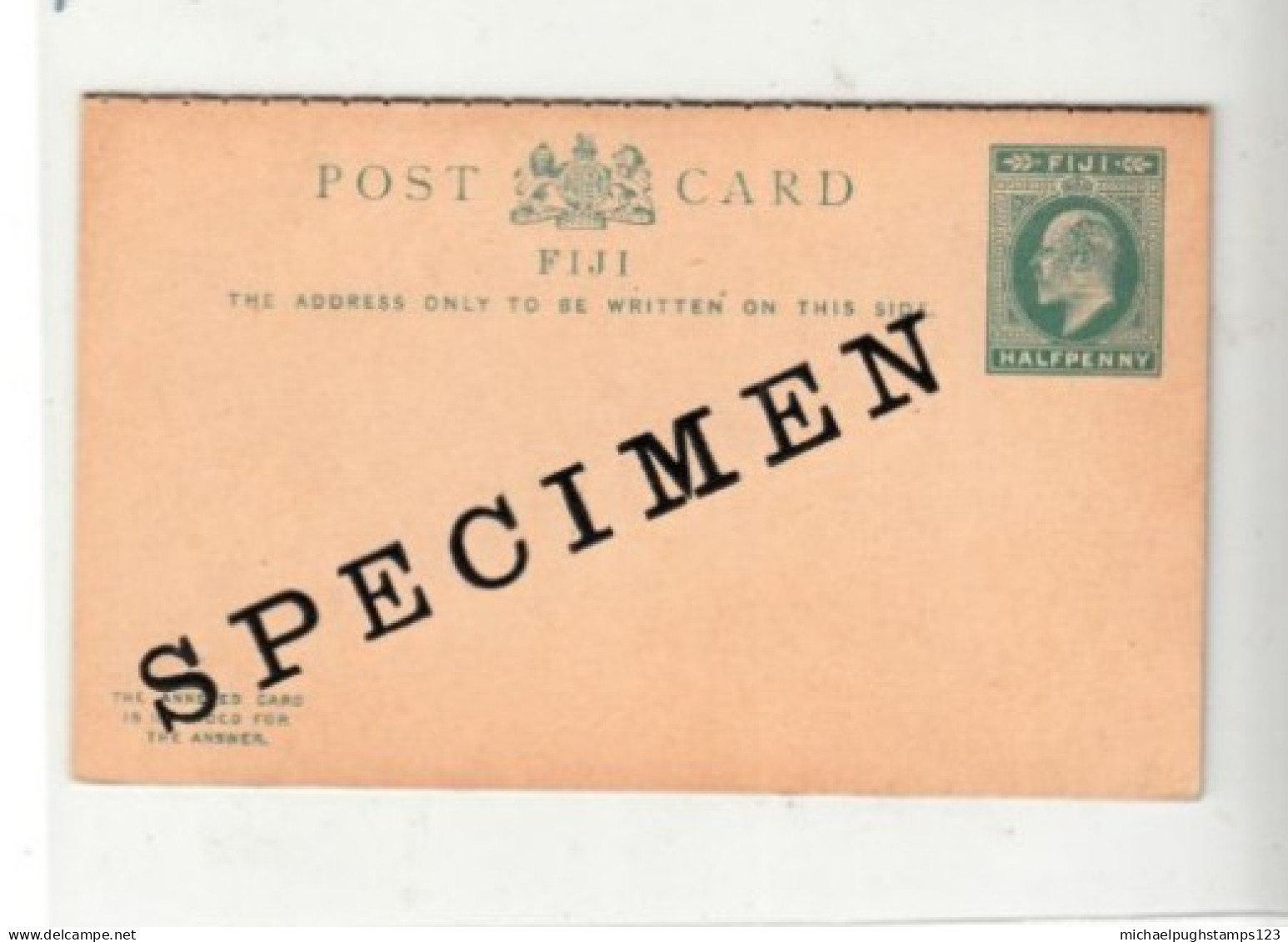 Fiji / Stationery Reply Cards / Specimen Overprints - Fidji (1970-...)