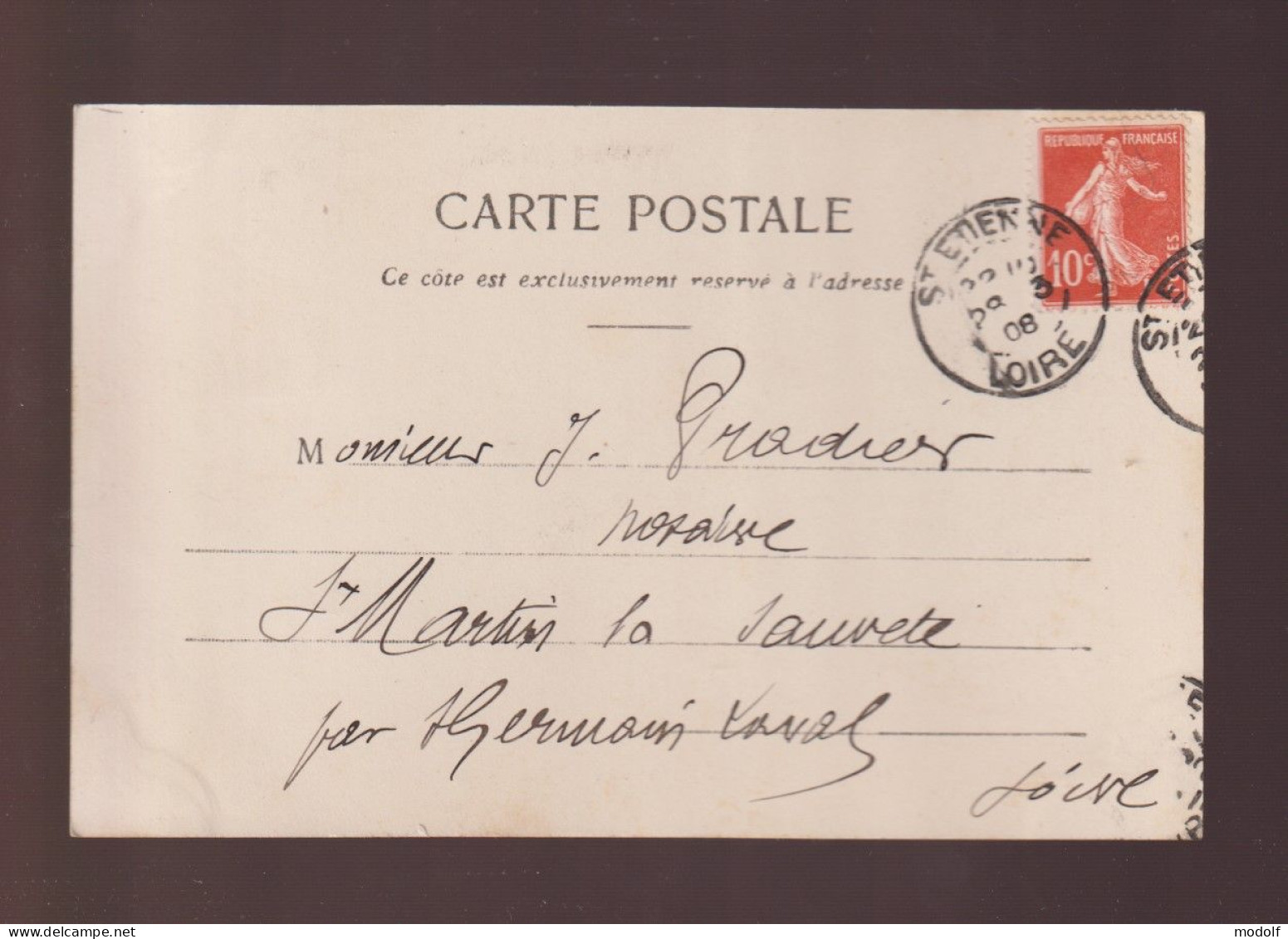 CPA - 42 - St-Etienne - Colline Sainte-Barbe - Précurseur - Circulée En 1908 - Saint Etienne