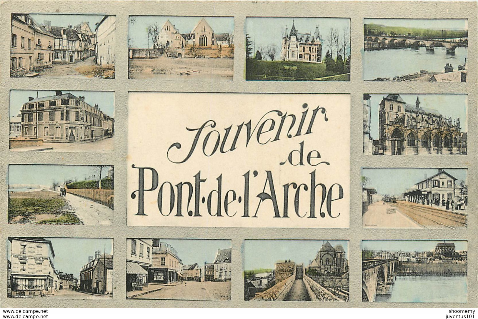CPA Souvenir De Pont De L'Arche-Timbre      L1069 - Pont-de-l'Arche