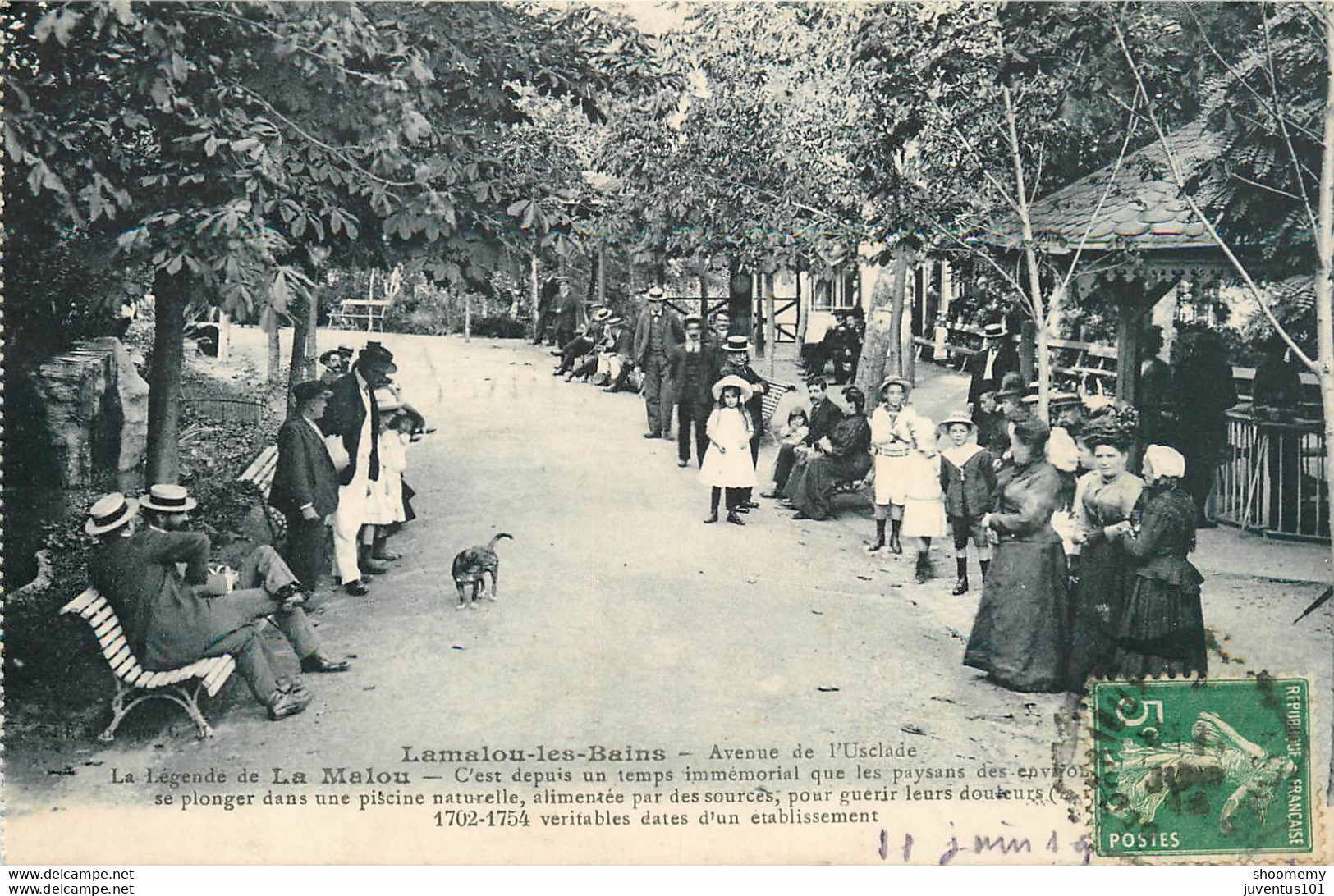 CPA Lamalou Les Bains-Avenue De L'Usclade-Timbre    L1071 - Lamalou Les Bains