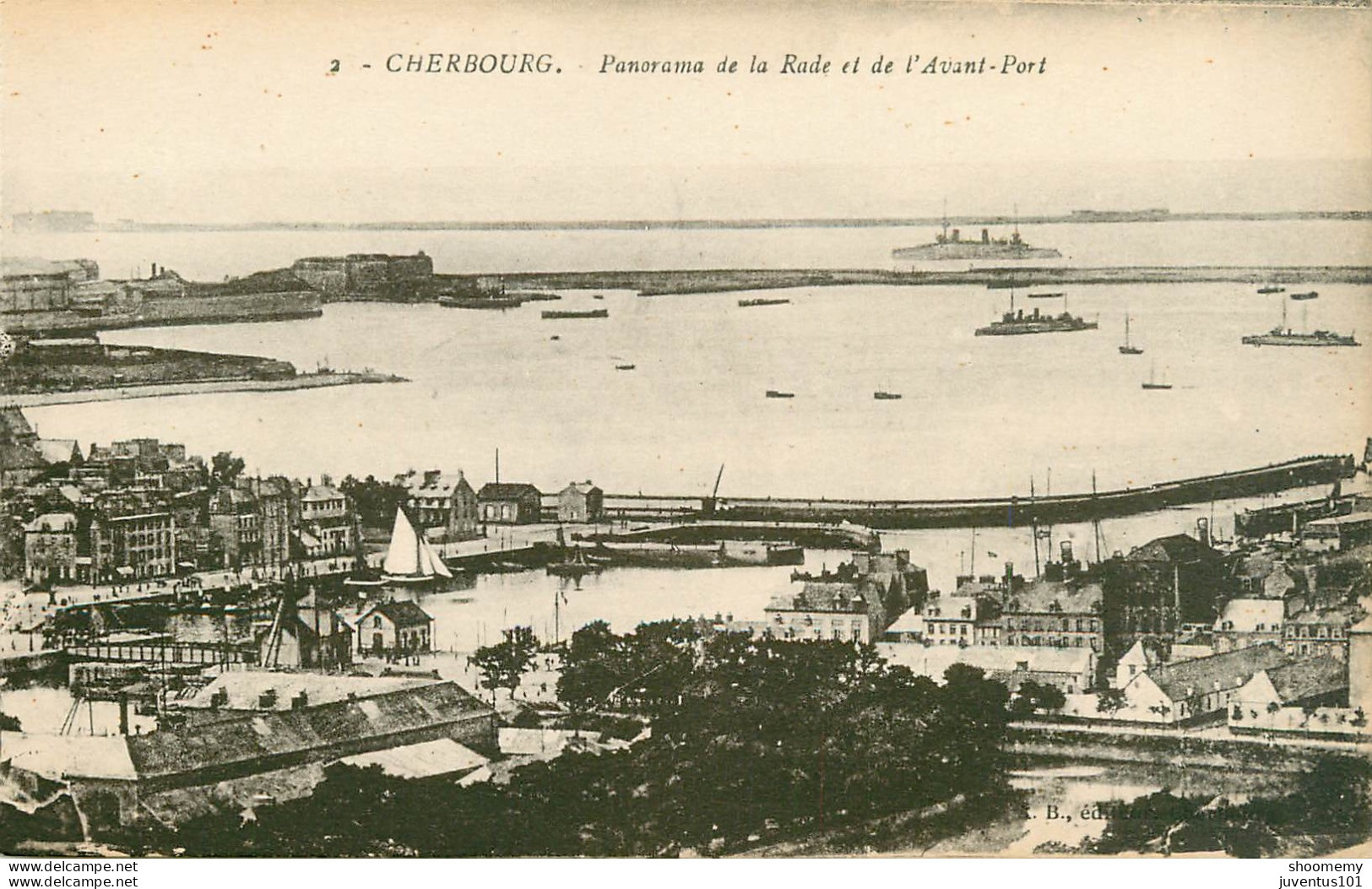 CPA Cherbourg-Panorama De La Rade Et De L'Avant Port-2      L2144 - Cherbourg