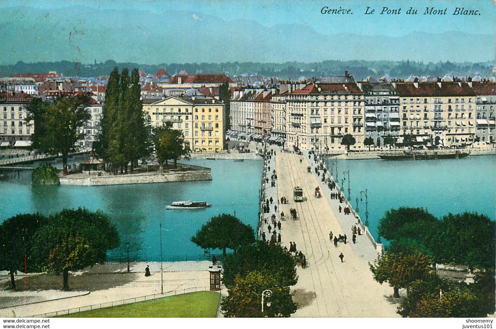 CPA Genève-Pont Du Mont Blanc-Timbre    L2115 - Genève