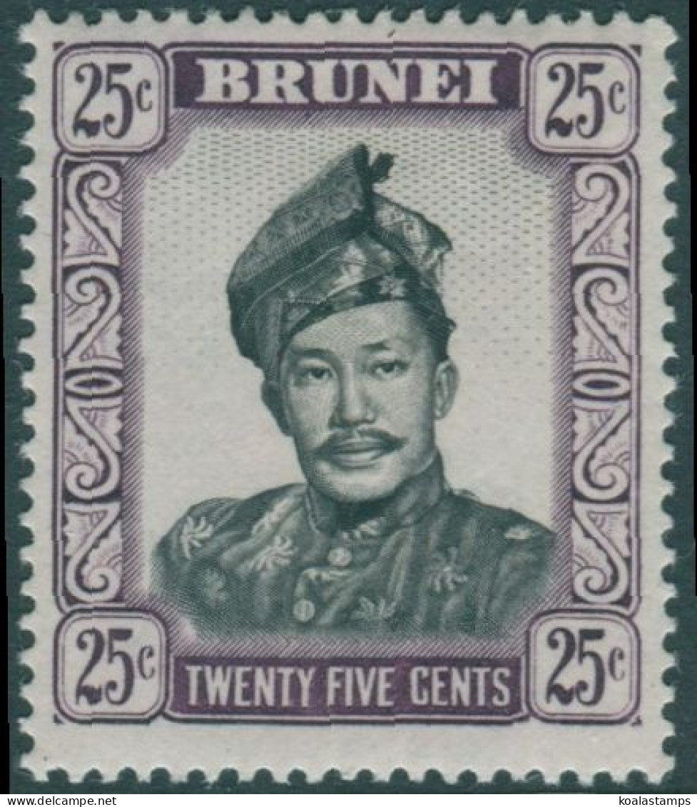 Brunei 1964 SG127 25c Black And Purple Sultan MLH - Brunei (1984-...)