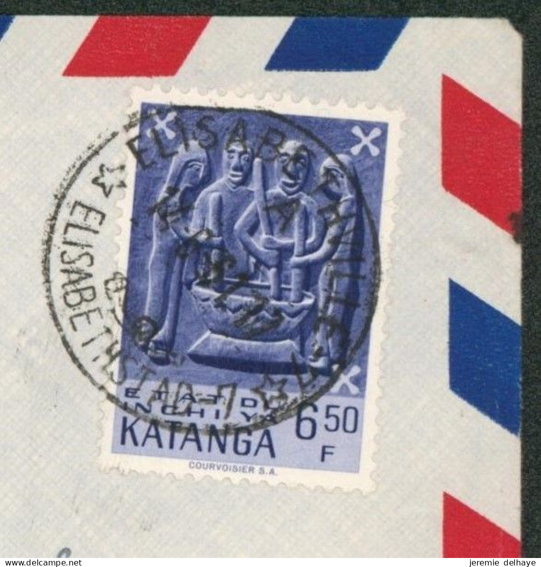 Katanga - N°60 Sur Grande Enveloppe Expédié De Elisabethville (1961, Africongo) Par Avion > Bruxelles - Katanga