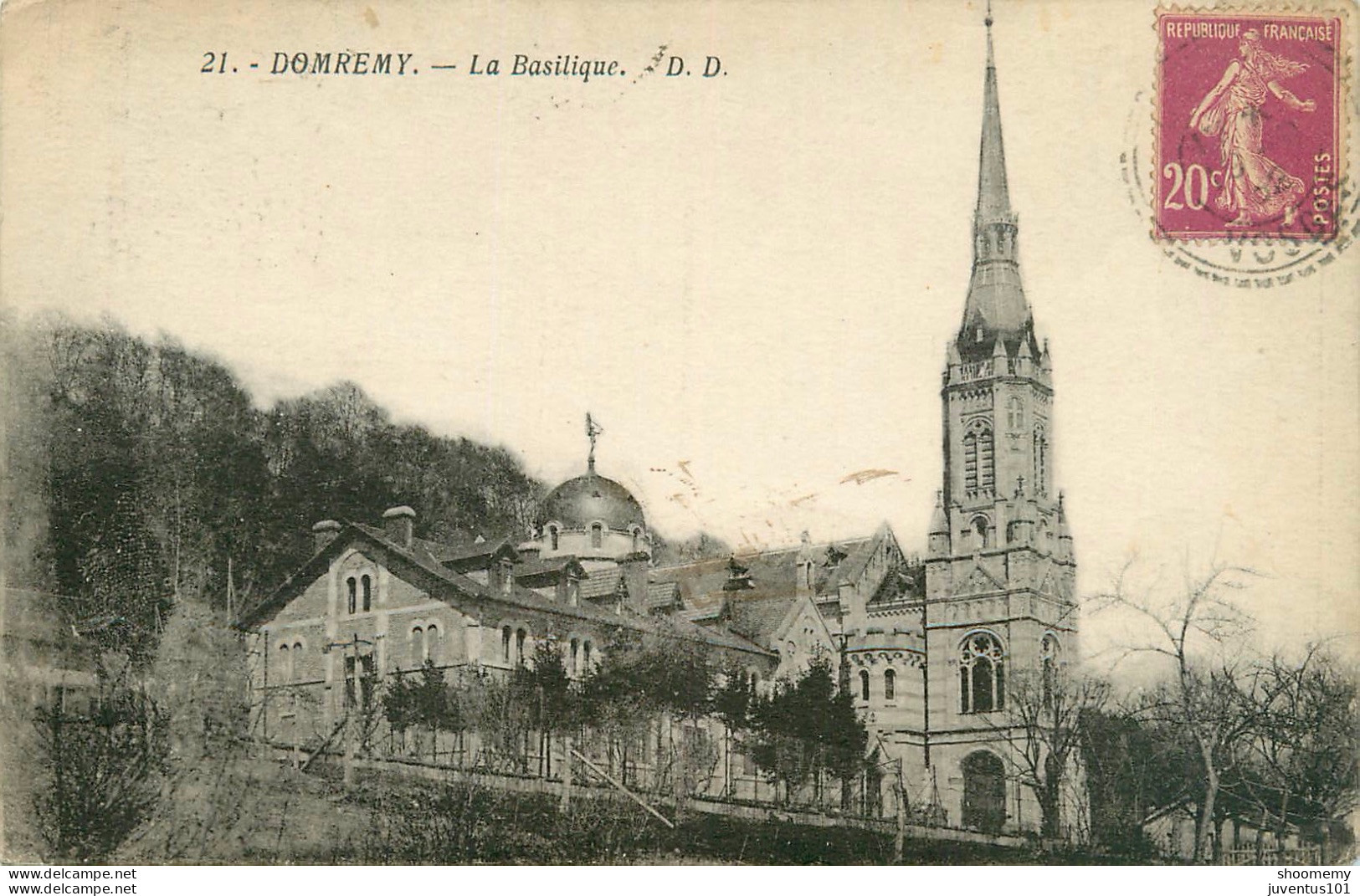 CPA Domrémy-La Basilique-21-Timbre       L2206 - Domremy La Pucelle