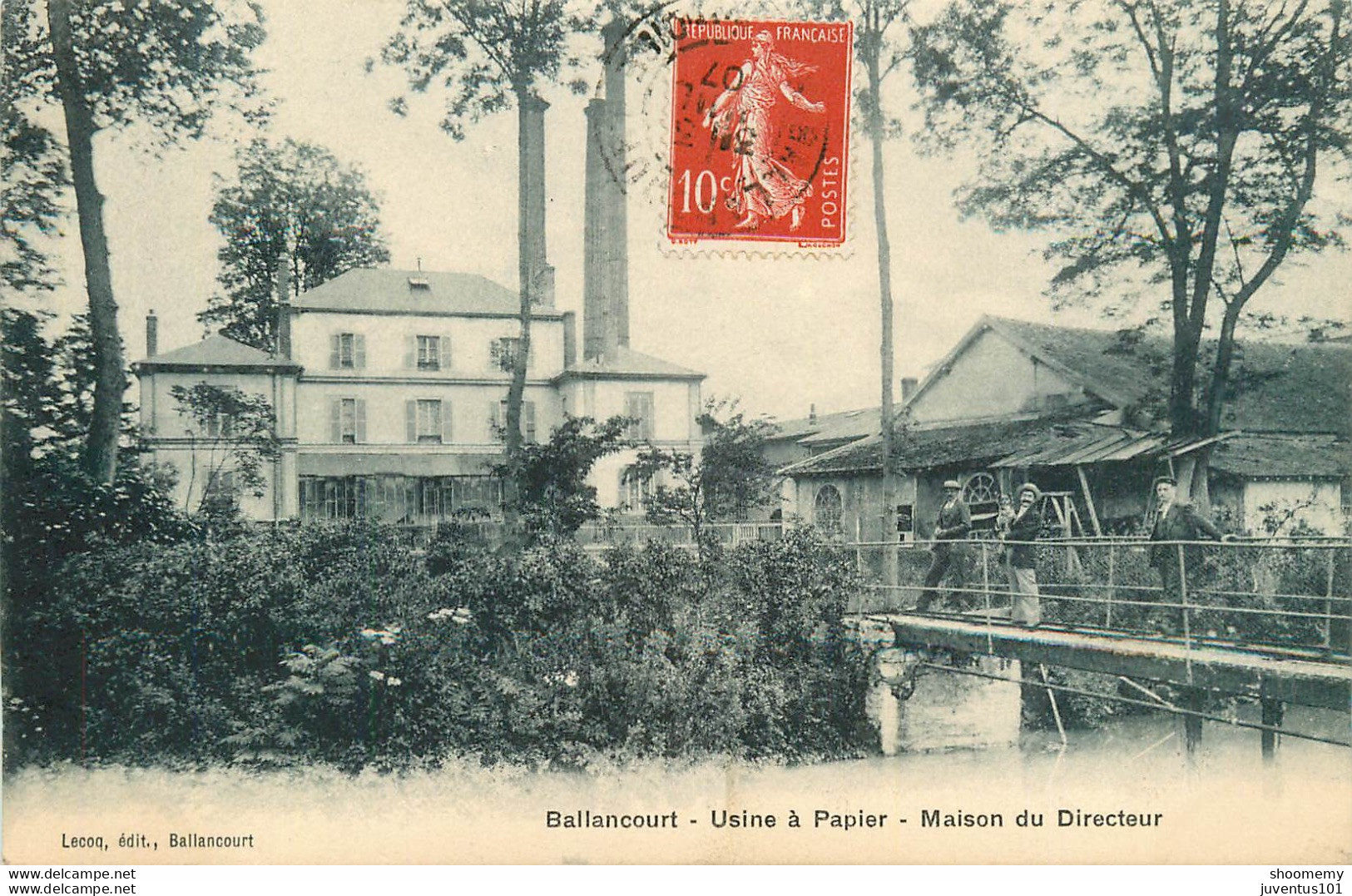 CPA Ballancourt-Usine à Papier-Maison Du Directeur-Timbre    L1706 - Ballancourt Sur Essonne