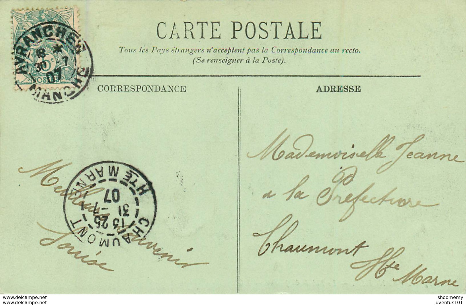 CPA Avranches-Le Palais De Justice-17-Timbre       L1898 - Avranches