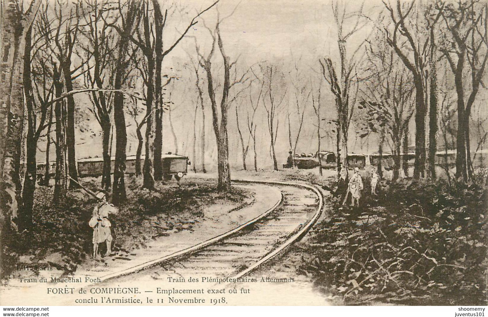 CPA Militaria-Forêt De Compiègne-Emplacement Exact Ou Fut Conclu L'armistice      L1897 - Guerra 1914-18