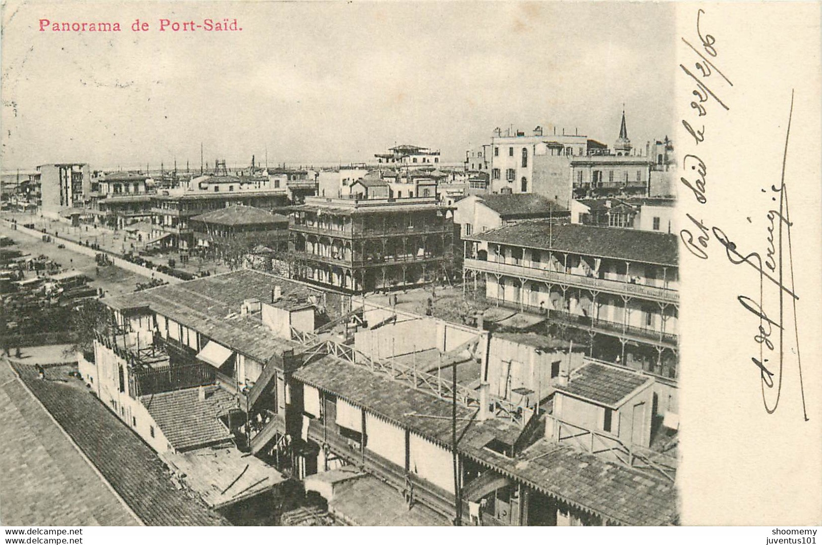 CPA Panorama De Port Saïd-Timbre    L2050 - Port Said