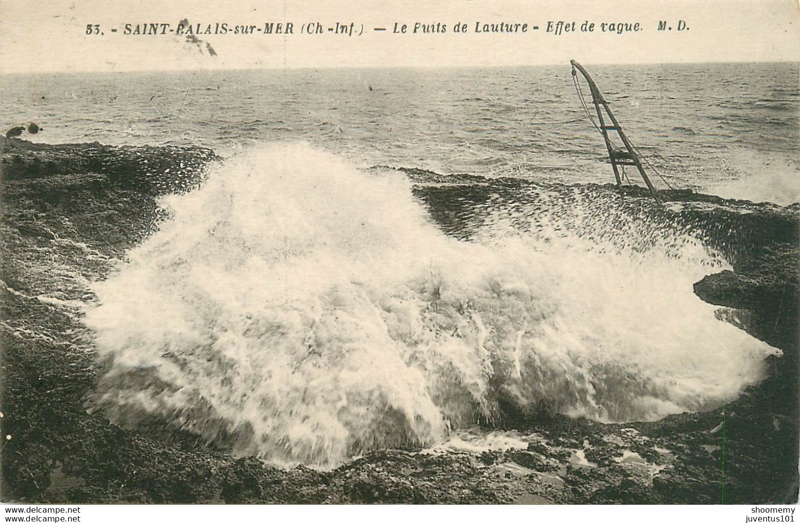 CPA Saint Palais Sur Mer-Le Fruits De Lauture-Effet De Vague-Timbre     L1451 - Saint-Palais-sur-Mer