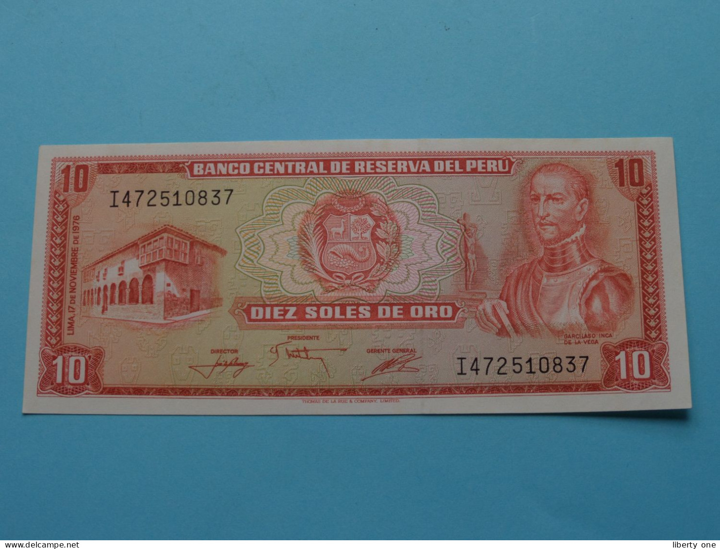 10 Diez Soles De Oro () Banco Central PERU - 1976 ( For Grade See SCANS ) UNC ! - Perú