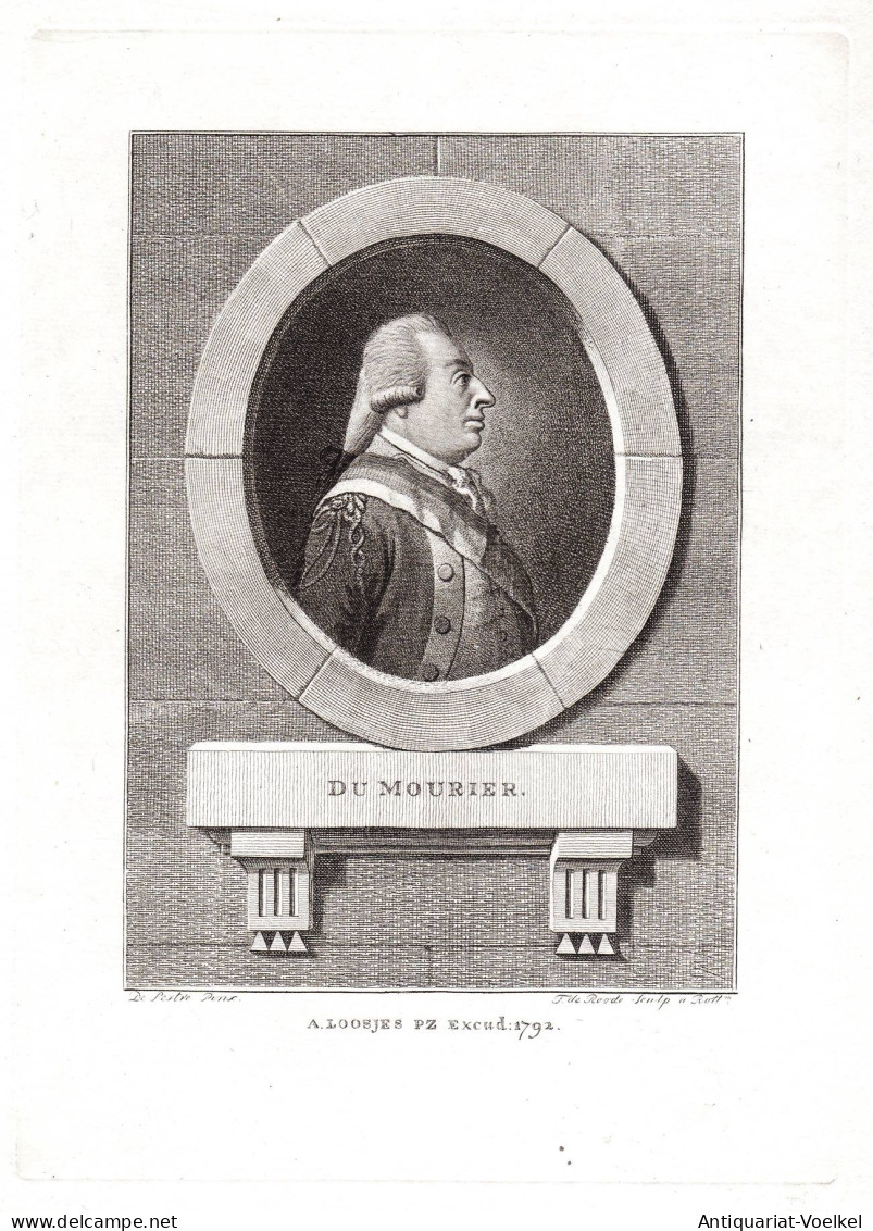 Du Mourier - Charles-Francois Dumouriez (1739-1823) French Military Officer General Minister Of War Kriegsmini - Estampas & Grabados
