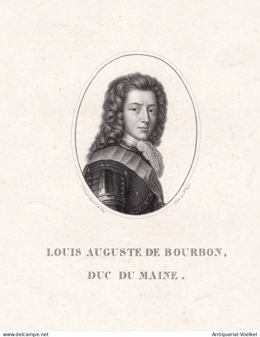 Louis Auguste De Bourbon, Duc Du Maine. - Louis Auguste I De Bourbon, Duc De Maine (1670-1736) Herzog Portrait - Estampas & Grabados