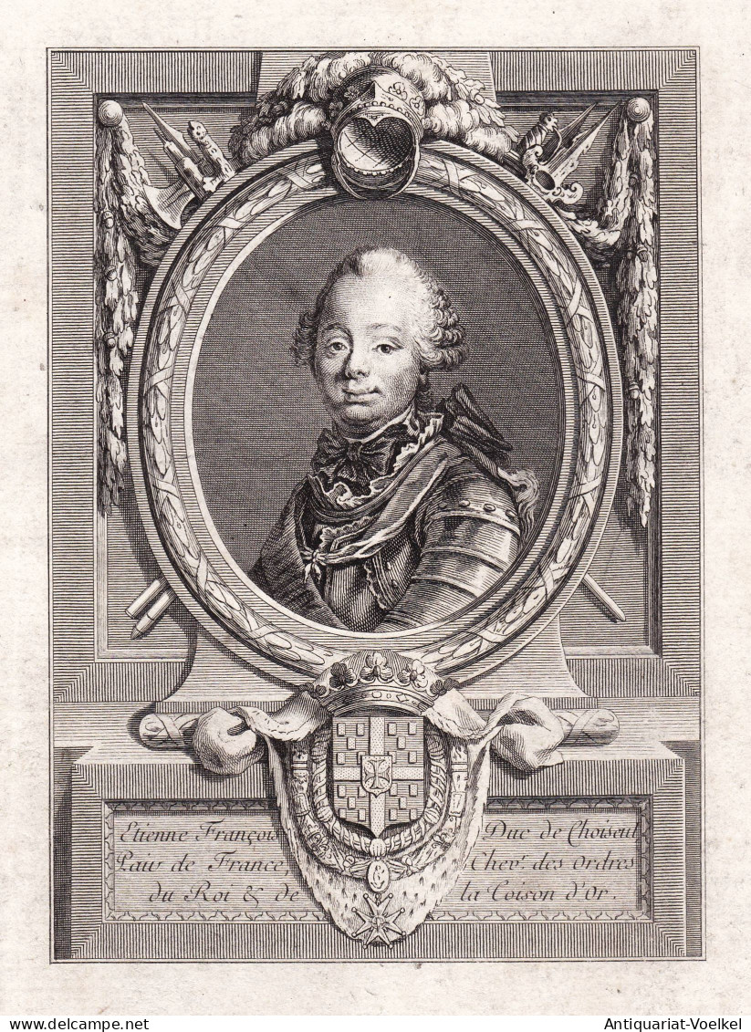 Etienne Francois Duc De Choiseul... - Etienne-Francois De Choiseul (1719-1785) Marquis De Removille Amboise Wa - Estampes & Gravures