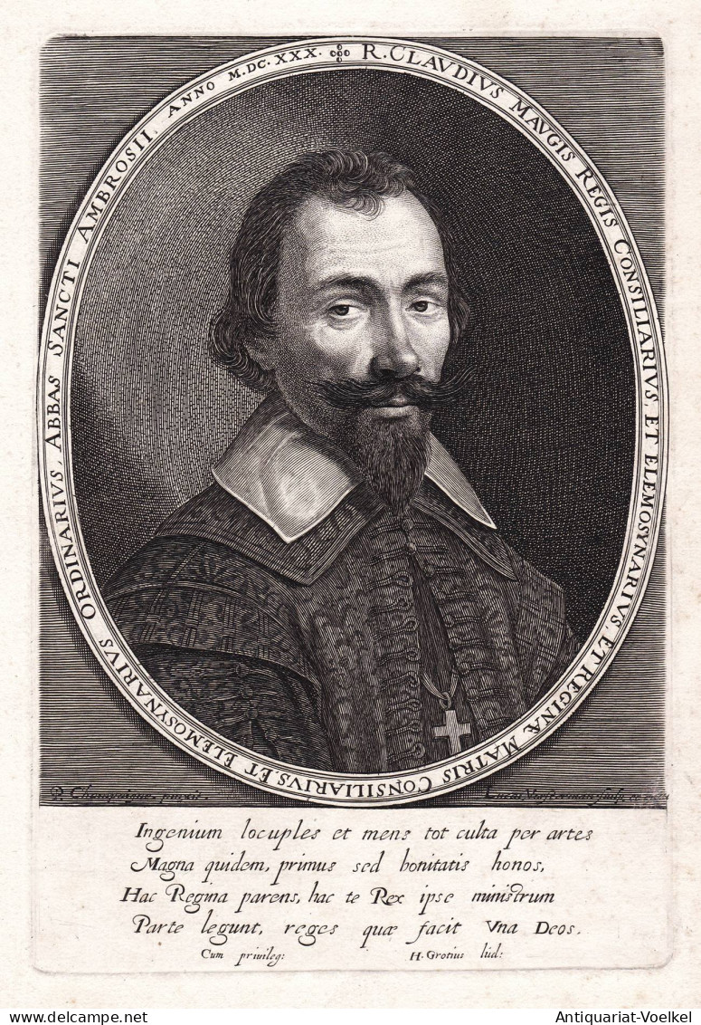 R. Claudius Maugis Regis Consiliarius, Et Elemosynarius... - Claude Maugis (1600-1658) Advisor To Marie De Med - Stiche & Gravuren