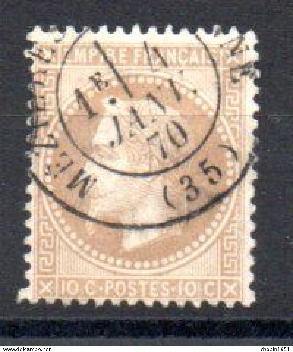 N° 28B Oblitéré Cachet à Date MÉZIÈRE-EN-BRENNE  (Indre) - 1863-1870 Napoléon III. Laure