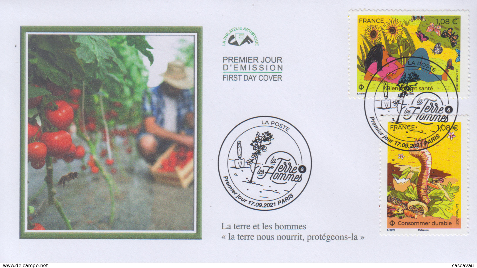 Enveloppe    FDC  1er   Jour    FRANCE    La  TERRE   Et   LES  HOMMES    2021 - 2020-…