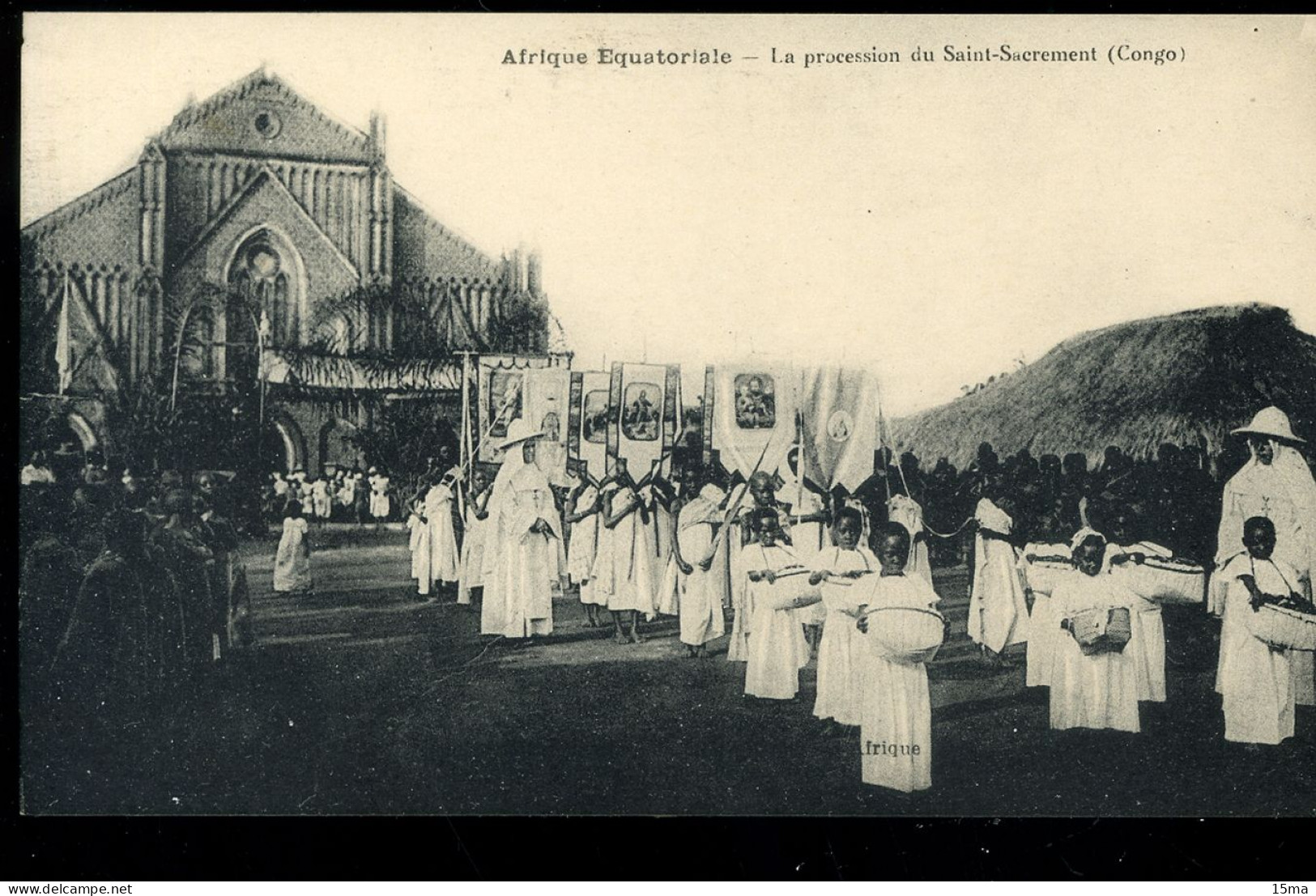 Congo Français Afrique équatoriale La Procession Du Saint Sacrement - Frans-Kongo