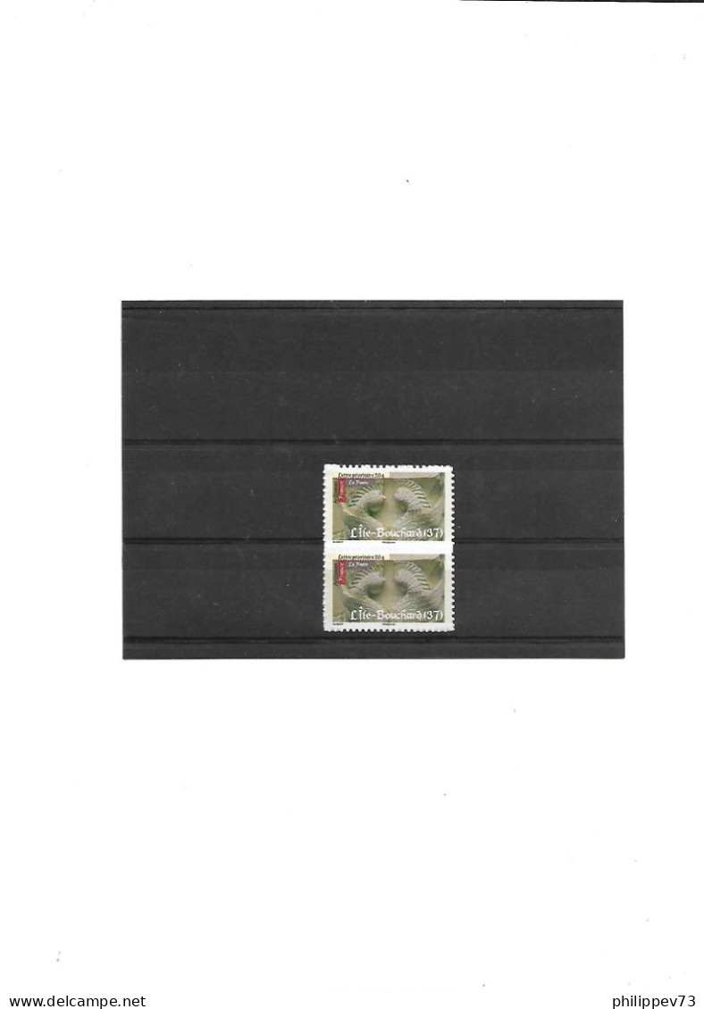 TP Autoadhésif Art Roman L'Ile Bouchard Année 2010 N° 459A X 2  N** Support Blanc - Unused Stamps