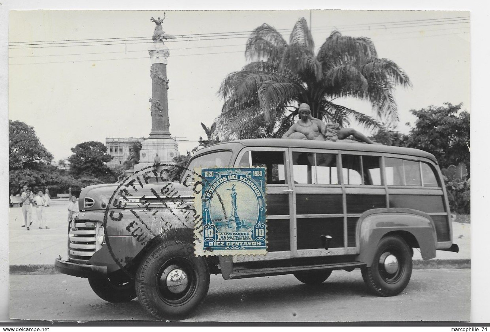 ECUADOR 10C PHOTO CARD MAXIMUM LOS PADRES 1949 GUAYDILE - Equateur