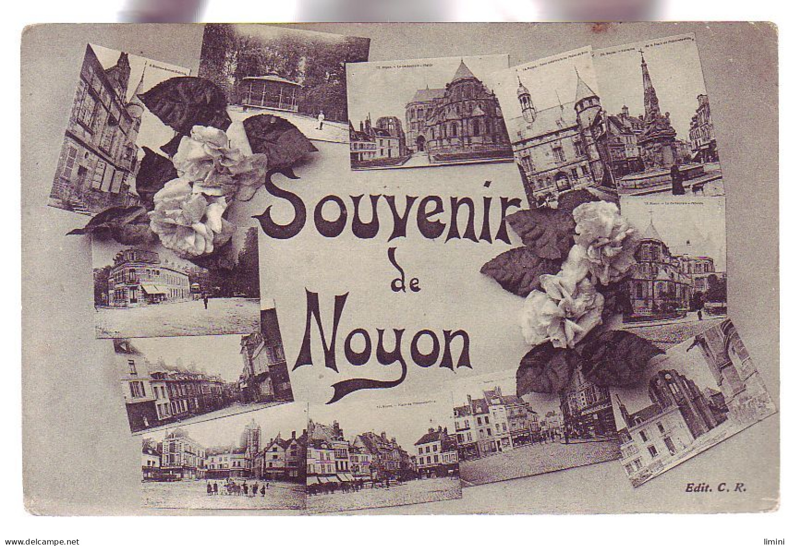 60 - NOYON - FLEURS - MULTIVUES SOUVENIR - - Noyon