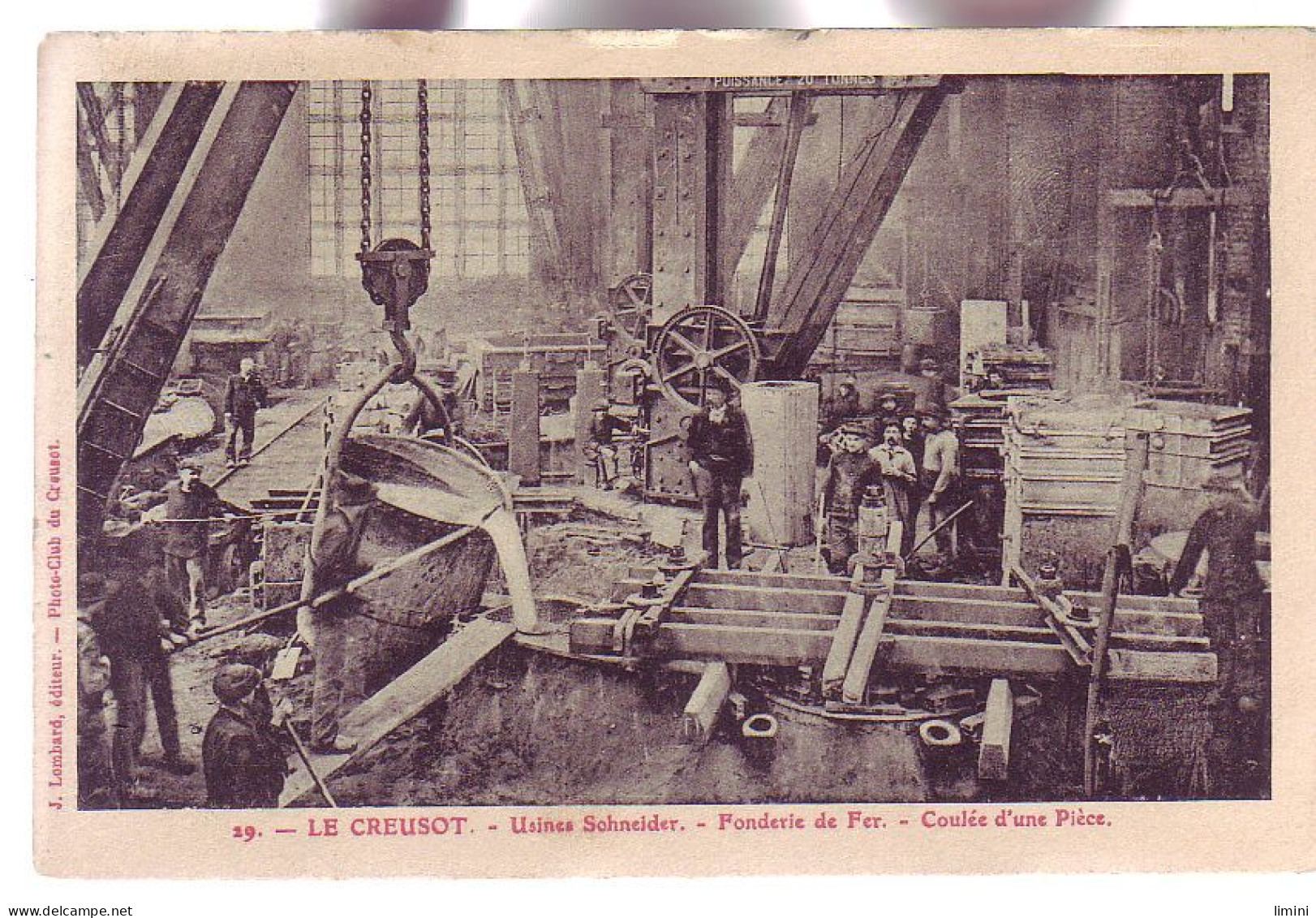 71 - LE CREUSOT - USINE SCHNEIDER - FONDERIE De FER - COULÉE - ANIMÉE  - - Le Creusot