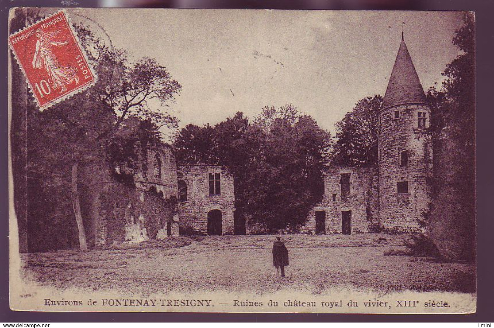 77 - FONTENAY-TRESIGNY - RUINES Du CHÂTEAU ROYAL Du VIVIER - ANIMÉE - - Fontenay Tresigny