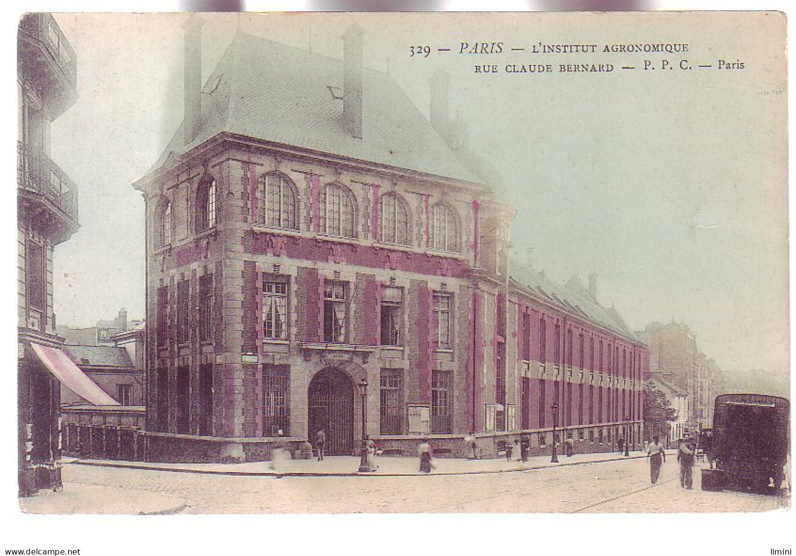 75 - PARIS - INSTITUT AGRONOMIQUE - RUE CLAUDE BERNARD - ANIMÉE - COLORISÉE - - Bildung, Schulen & Universitäten