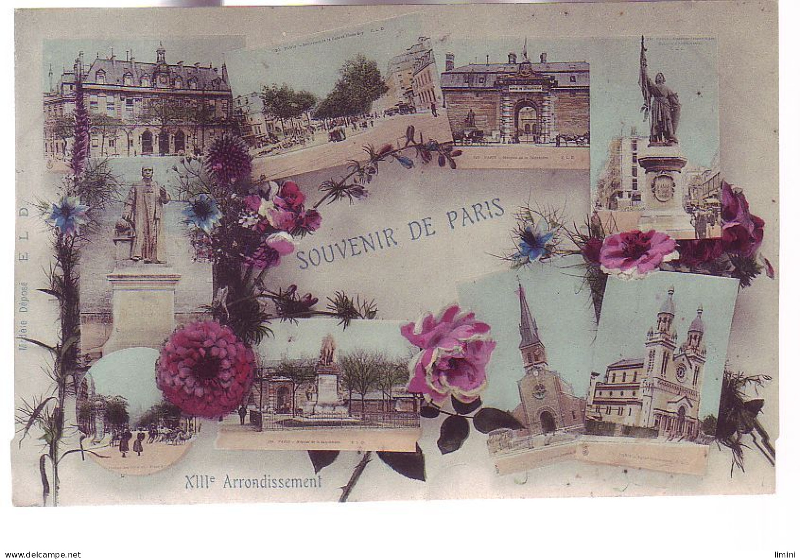 75 - PARIS - FLEURS - MULTIVUES SOUVENIR - - Mehransichten, Panoramakarten