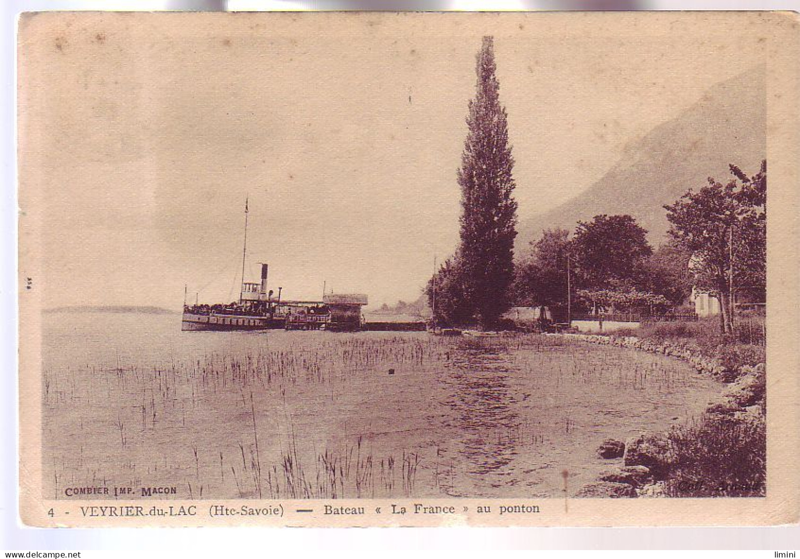 74 - VEYRIER-du-LAC - BATEAU ""LA FRANCE"" Au PONTON - - Veyrier