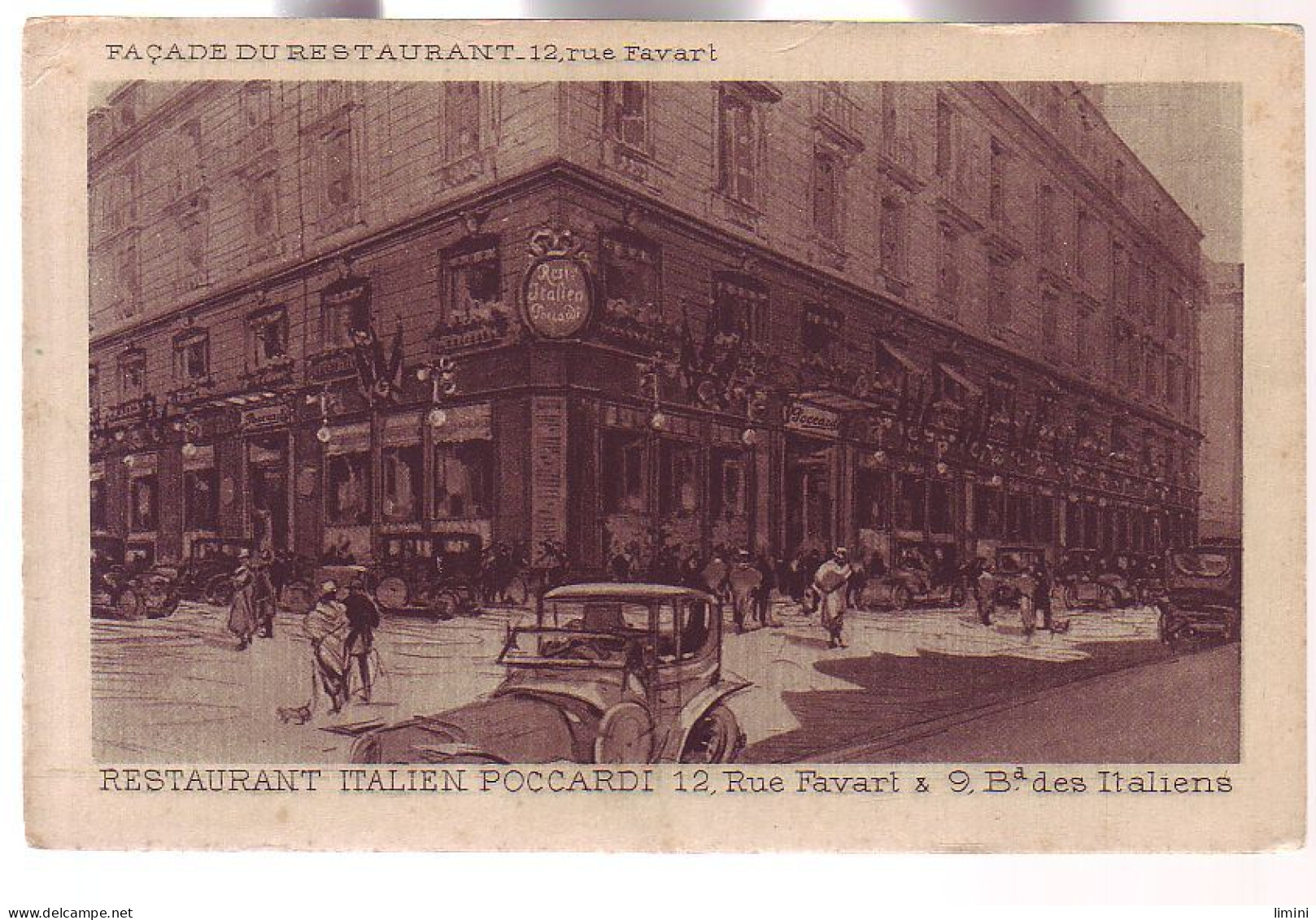 75 - PARIS - RUE FAVART  RESTAURANT POCCARDI - ANIMÉE - - Paris (02)
